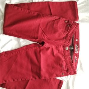 Red jeans
